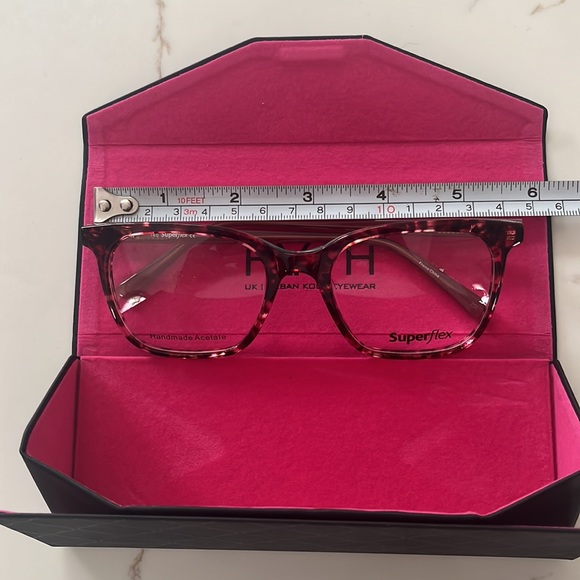 FYSH Eyeglasses burgundy tortoise new with case - Picture 3 of 5